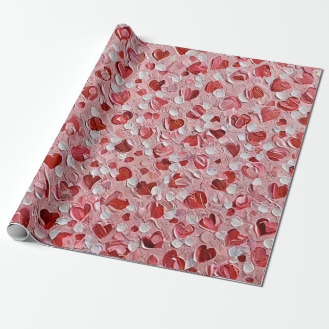 Cadeau Papier d'emballage avec impression artistique de c (Déroulé)