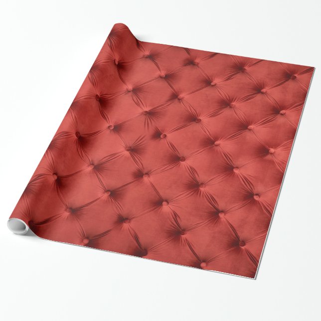 Cadeau Papier d'emballage avec la texture rouge de (Déroulé)