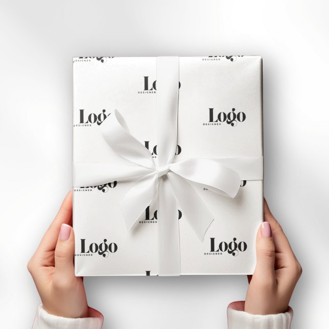 Cadeau Papier d'emballage avec logo de l'entreprise Embal (branded company logo gift wrapping paper to be personalized with your custom logo)