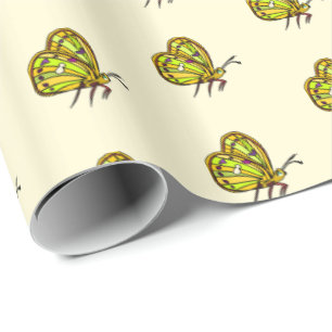 Cadeau Papier d'emballage avec papillons