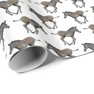 Cadeau Papier d'emballage Baby Zebra Frenzy