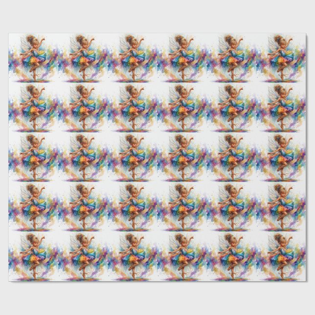 Cadeau Papier d'emballage Ballerine (Plat)