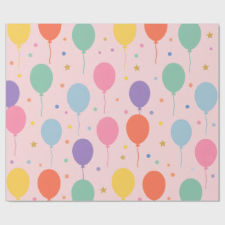 Cadeau Papier d'emballage Ballons d'anniversaire