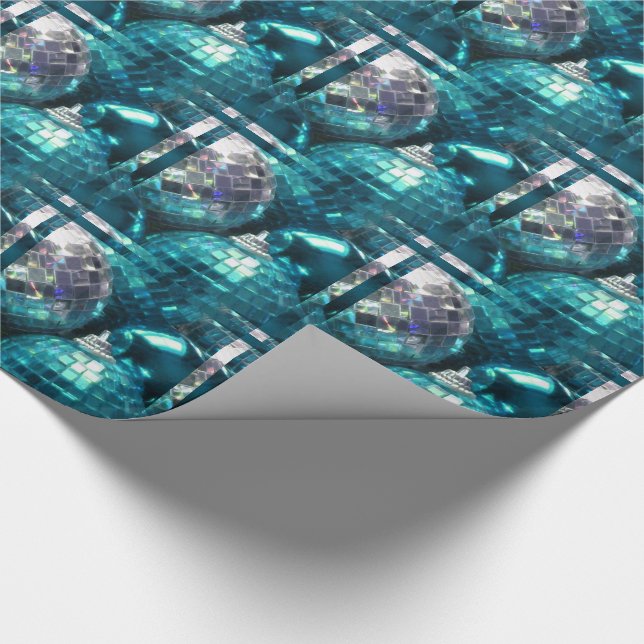 Cadeau Papier d'emballage Baubles Bleus (Coin)