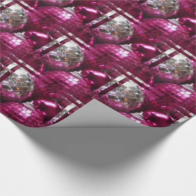 Cadeau Papier d'emballage Baubles Rose (Coin)