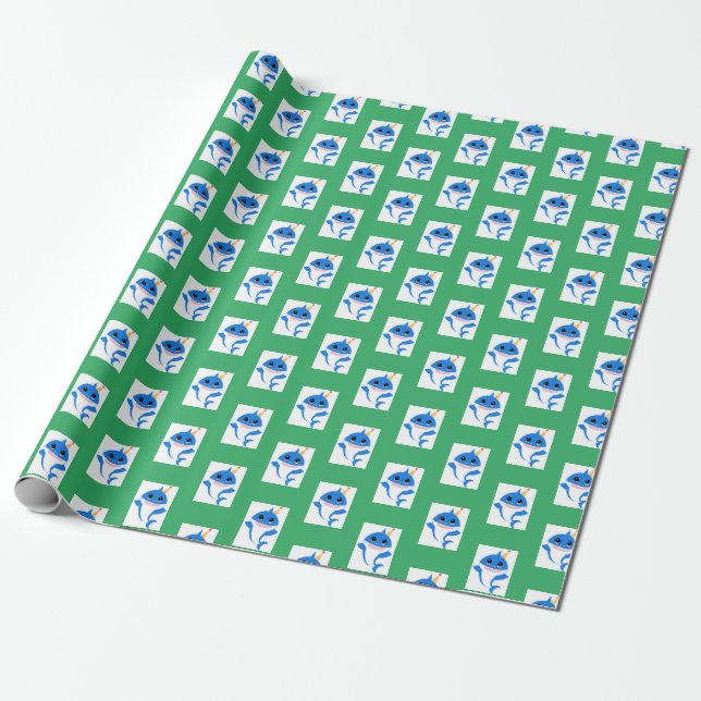 Cadeau Papier d'emballage bébéShark (Déroulé)