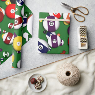 Cadeau Papier d'emballage - Billiards
