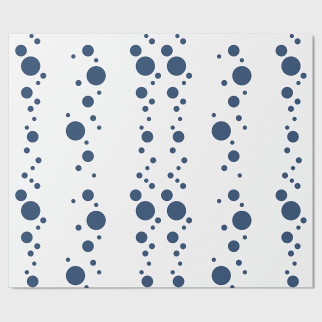 Cadeau Papier d'emballage blanc avec points bleus dessus (Couture)