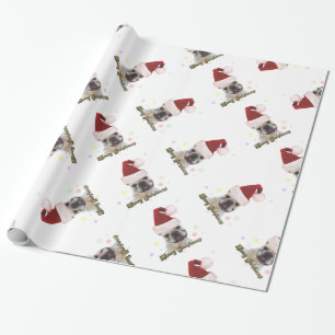 Cadeau Papier d'emballage blanc de bouledogue français d