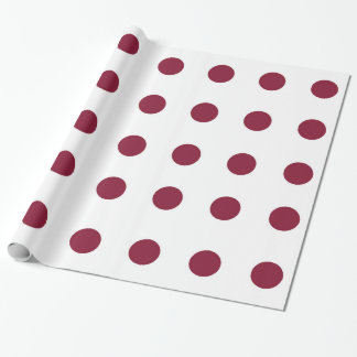 Cadeau Papier d'emballage blanc et marron de point de