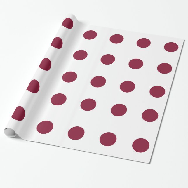 Cadeau Papier d'emballage blanc et marron de point de (Déroulé)