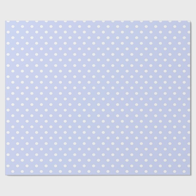 Cadeau Papier d'emballage Bleu Clair avec Points Blancs (Plat)