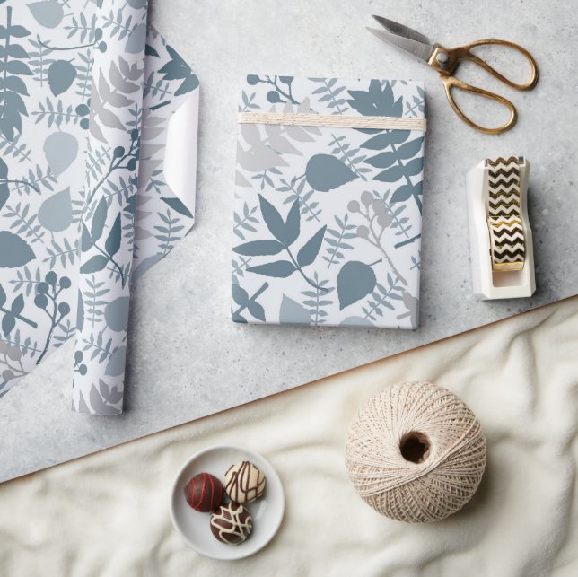 Cadeau Papier d'emballage bleu fin d'été (Artisanat)