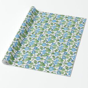 Cadeau Papier d'emballage bleu nostalgique de gloire de