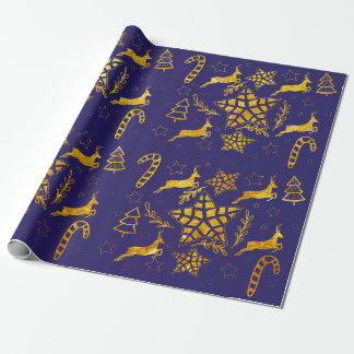 Cadeau Papier d'emballage bleu Star Leap