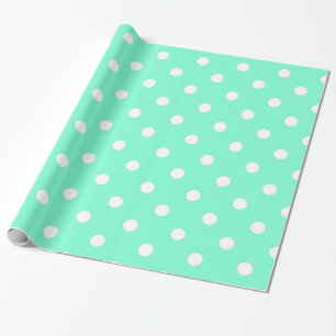 Cadeau Papier d'emballage bleu vert élégant de point de