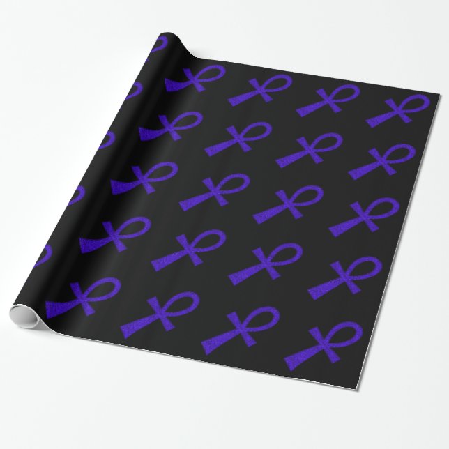Cadeau Papier d'emballage Blue Ankh (Déroulé)
