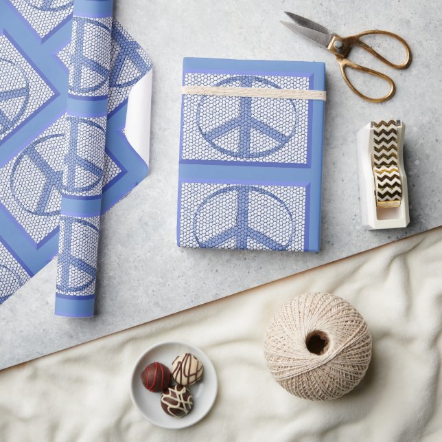 Cadeau Papier d'emballage Blue Peace Signs (Artisanat)