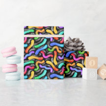 Papier d'emballage - Bonbons vers arc-en-ciel en g