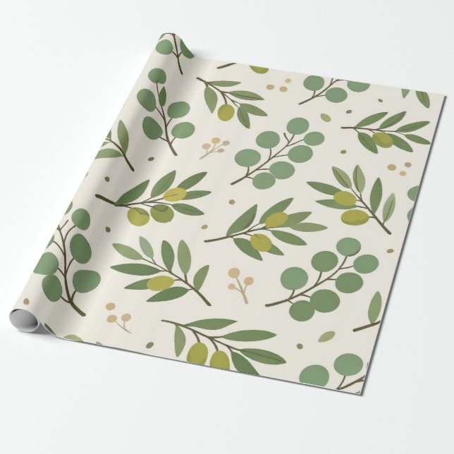 Cadeau Papier d'emballage botanique (Déroulé)