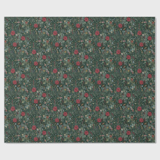 Cadeau Papier d'emballage botanique hivernal vintage