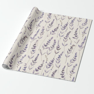 Cadeau Papier d'emballage botanique lavande – Floral vint