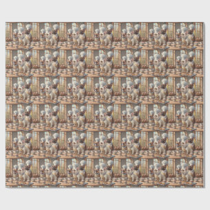 Cadeau Papier d'emballage Boulangerie Bouledogue Français
