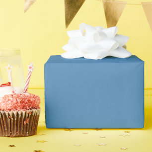 Cadeau Papier d'emballage brillant bleu acier
