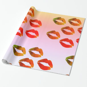 Cadeau Papier d'emballage brillant de lèvres, 30 dans x 6