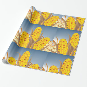 Cadeau Papier d'emballage brillant de maïs