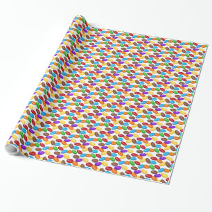 Cadeau Papier d'emballage brillant de motif de dragée à