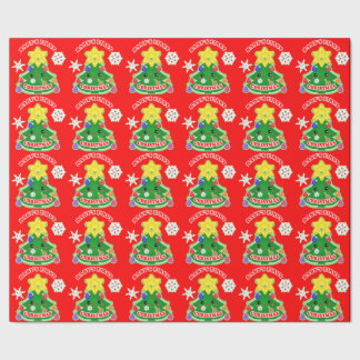 Cadeau Papier d'emballage brillant de premier Noël du