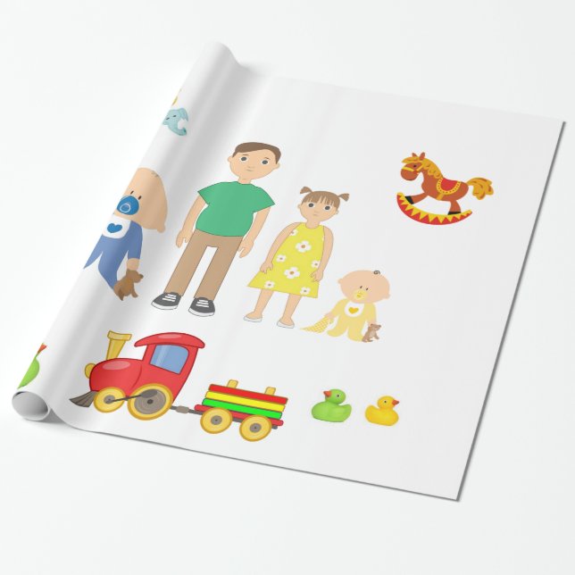 Cadeau Papier d'emballage brillant, services de garde d'e (Déroulé)