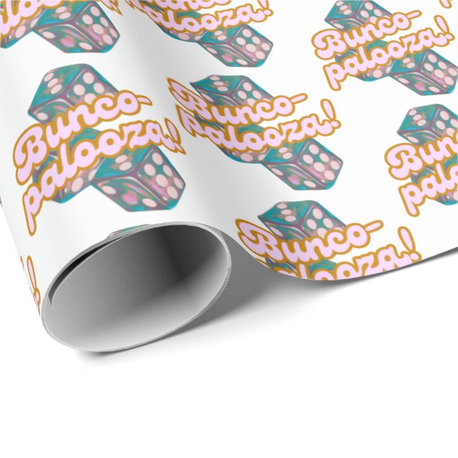 Cadeau papier d'emballage Bunco-palooza (Coin rond)