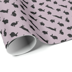 Cadeau Papier d'emballage Bunny Frenzy (Rose Poussiéreux)