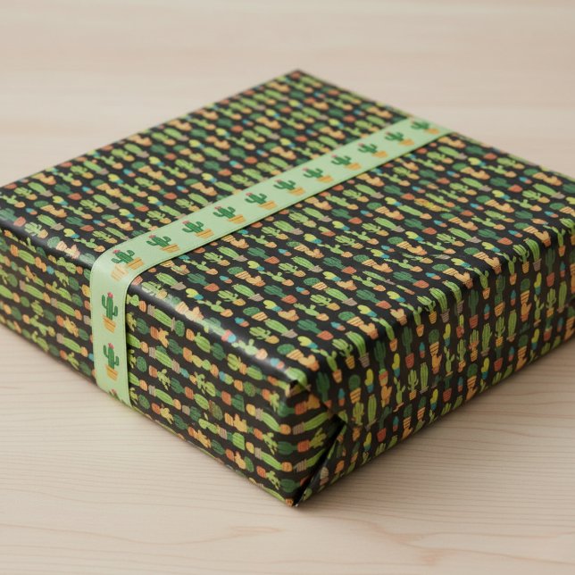 Cadeau Papier d'emballage Cactus (Créateur téléchargé)