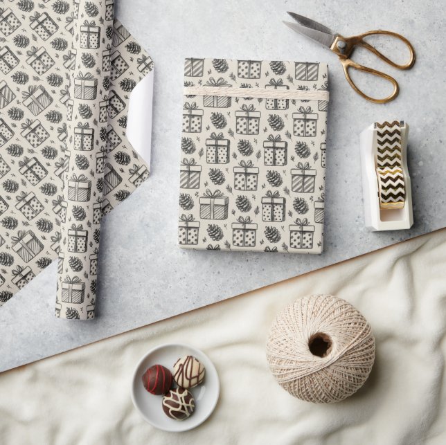 Cadeau Papier d'emballage Cadeaux & Pommes de pin (Artisanat)