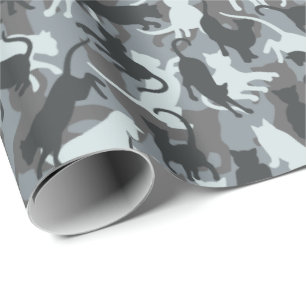 Cadeau Papier d'emballage Camouflage Urbain Chats