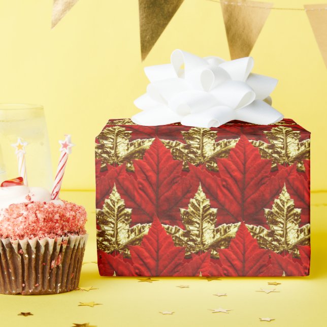 Cadeau Papier d'emballage Canada Papier feuille d'érable (Fête d'anniversaire)