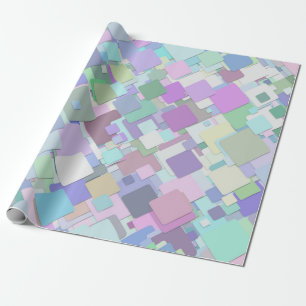 Cadeau papier d'emballage carré pastel