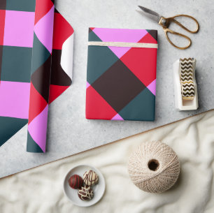 Cadeau Papier d'emballage carreaux moderne