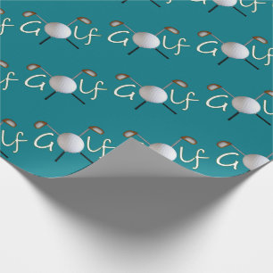 Cadeau Papier d'emballage carrelé de golf