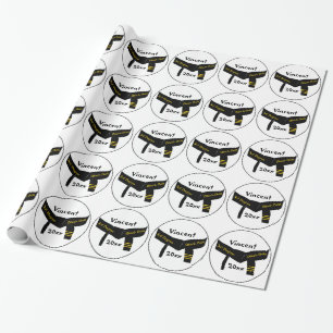 Cadeau Papier d'emballage Ceinture noire 3e degré d'arts