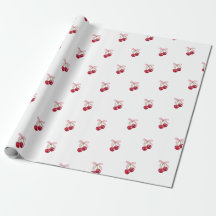 Papier d'emballage cerise