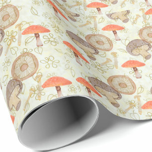 Cadeau Papier d'emballage champignon