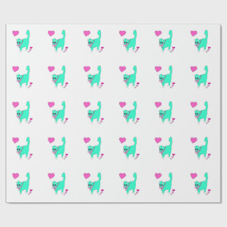 Cadeau Papier d'emballage Chat Lolita Dream - Dessiné à l