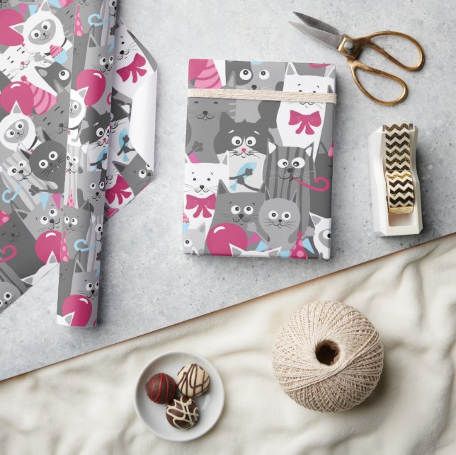Cadeau Papier d'emballage Chats Mignons (Artisanat)