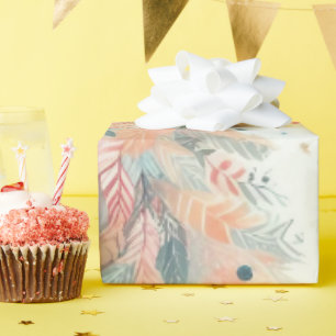 Cadeau Papier d'emballage chic pastel arbre de Noël