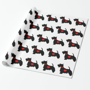 Cadeau Papier d'emballage Chien Scottie