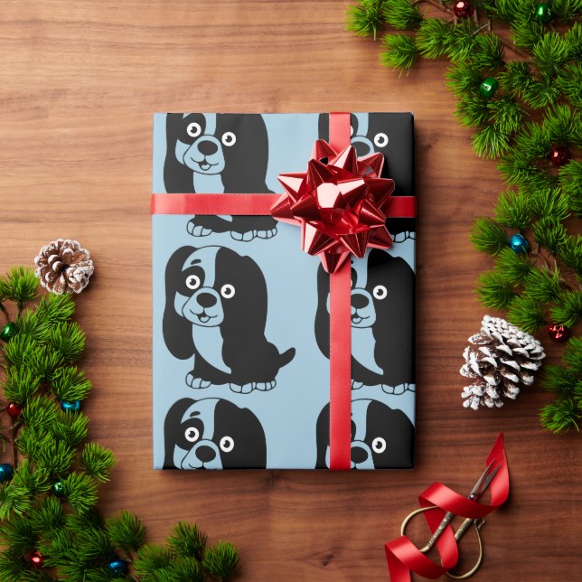 Cadeau Papier d'emballage Chiot (Cadeau de vacances)